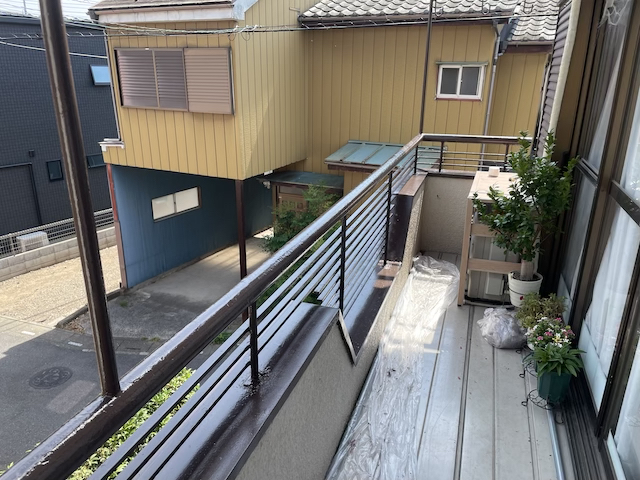 川口市バルコニー手摺塗装工事　完了